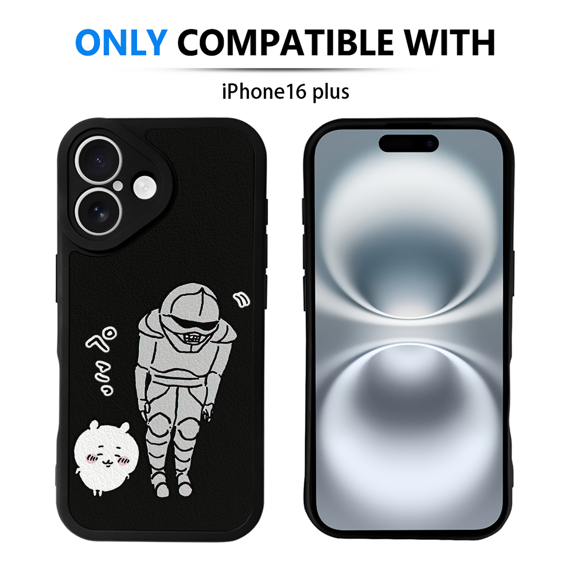 （画像用） ちいかわ 労働の鎧さん Chii-kawa Mr. Armor of Labor 【iPhone 16シリーズ対応】シリコンスマホケース（レザー調） 材質：シリコン